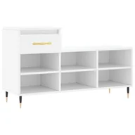 Szafki na buty - vidaXL Stojak na buty biały 102x36x60 cm Materiał drewnopochodny - miniaturka - grafika 1