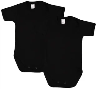 Body KR GŁADKIE 2PAK CZARNE r 104 KLEKLE - Body dla niemowląt - miniaturka - grafika 1