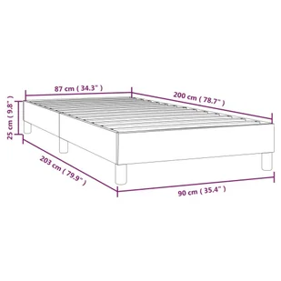 Lumarko Łóżko kontynentalne, ciemnoszare, obite aksamitem, 90x200 cm - Łóżka - miniaturka - grafika 10