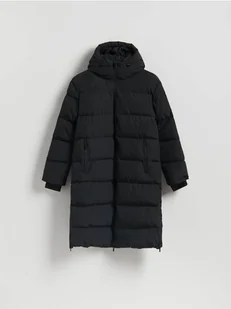 Reserved - Długi płaszcz z kapturem - czarny - Kurtki męskie - miniaturka - grafika 1
