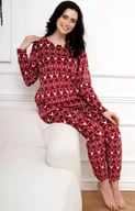 Piżamy damskie - Świąteczna piżama damska bordowa Islandia, Kolor bordowy-wzór, Rozmiar S, Italian Fashion - Primodo.com - miniaturka - grafika 1