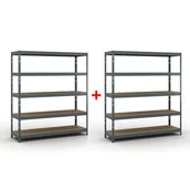 Regały biurowe - B2B Partner Regał półkowy 1800x1600x500 mm, nośność 350 kg 1+1 GRATIS 540044 - miniaturka - grafika 1