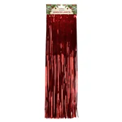 Ozdoby bożonarodzeniowe - Lameta świąteczna czerwony, 50 x 100 cm, laser efekt - miniaturka - grafika 1