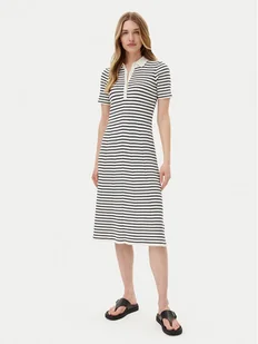 Gant Sukienka dzianinowa 4502085 Biały Slim Fit - Sukienki - miniaturka - grafika 1