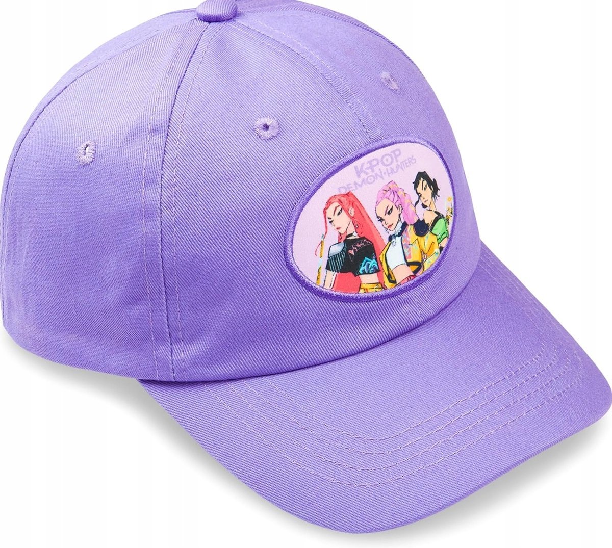 CZAPKA Z DASZKIEM DZIECIĘCA LILIOWA BAWEŁNIANA WZÓR ANIME KRESKÓWKA MODNA