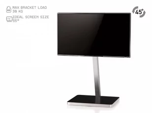 Sonorous LED telewizyjnych Stand dla telewizorów do 50 cali srebro PL2700 BLK-SLV - Szafki RTV - miniaturka - grafika 1
