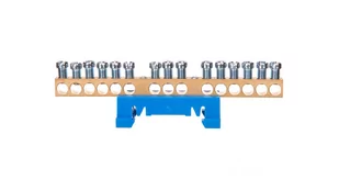 Simet Zacisk przyłączeniowy na TS35. neutralny N. 15-polowy. 15x16mm2 870N15 niebieski 89814003 89814003 - Inne akcesoria elektryczne - miniaturka - grafika 1