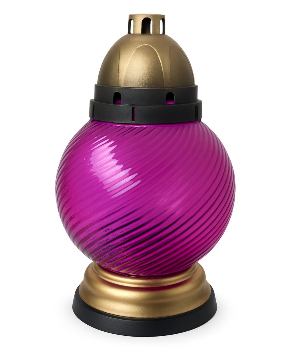 Duży ZNICZ w kształcie kuli w kolorze różowym magenta