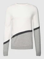 Swetry męskie - Sweter z dzianiny w stylu Colour Blocking - miniaturka - grafika 1
