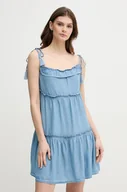 Sukienki - Pepe Jeans sukienka ETTY kolor niebieski mini rozkloszowana PL953663 - miniaturka - grafika 1
