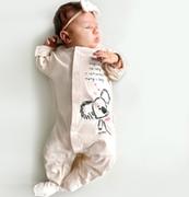Pajacyki dla niemowląt - Pajac z długim rękawem dla dziecka do 2 lat, z misiem koala, pudrowy  różowy - miniaturka - grafika 1
