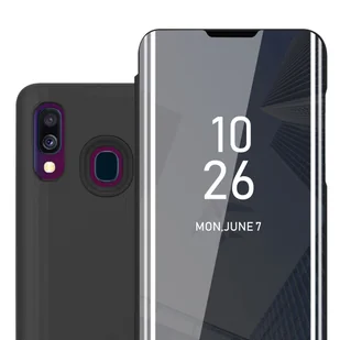 Pokrowiec Do Samsung Galaxy A40 w Etui CZARNY TURMALIN Case Cover Obudowa Ochronny Cadorabo - Etui i futerały do telefonów - miniaturka - grafika 1