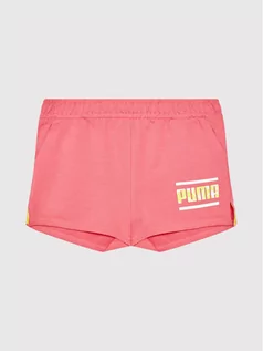 Spodnie i spodenki dla chłopców - Puma Szorty sportowe Alpha 581413 Różowy Regular Fit - grafika 1