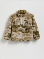 Kurtki i płaszcze dla chłopców - Reserved - Kurtka sherpa - beżowy - miniaturka - grafika 1