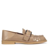 Mokasyny damskie - Mokasyny Badura CAMELLIA-V1792-255 Beżowy - miniaturka - grafika 1