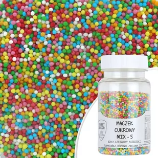 Posypka cukrowa MACZEK KOLOROWY MIX 5 Sweet Decor, 75 g - Dodatki do ciast w proszku - miniaturka - grafika 1
