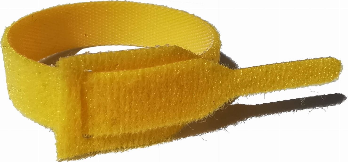 Wojtap Opaski rzepowe do kabli 25x300 mm 10 szt Żółte