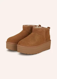 Ugg Botki Na Platformie Classic Ultra Mini Platform braun - UGG - Botki damskie - miniaturka - grafika 1