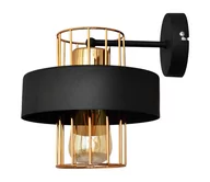 Lampy ścienne - Kinkiet VOLTA 1xE27/60W/230V 23 cm czarny/złoty - miniaturka - grafika 1