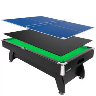 Stół bilardowy z nakładką ping pong/jadalna 9FT - BOLD-BLACK - Stoły bilardowe i akcesoria - miniaturka - grafika 1