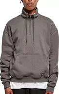 Bluzy męskie - Urban Classics Męska bluza Organic Drawstring Troyer Sweatshirt, ciemnoniebieska, XL - miniaturka - grafika 1