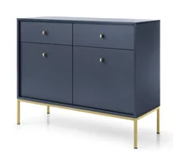 Komody - Komoda Mono Mksz104 Złoty / Granatowa - miniaturka - grafika 1