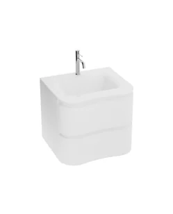 Szafka łazienkowa z umywalką Domino Tero 60 cm biały - Szafki łazienkowe - miniaturka - grafika 1
