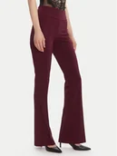 Spodnie damskie - Rinascimento Spodnie materiałowe CFC0125318003 Bordowy Flare Fit - miniaturka - grafika 1