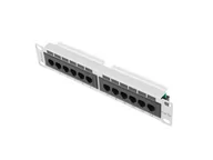 Akcesoria do szaf serwerowych - Lanberg Patch Panel 12 Port 1U 10 cali kategoria 5e szary - miniaturka - grafika 1