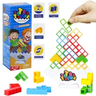 Zabawki interaktywne dla dzieci - GRA EDUKACYJNA UKŁADANKA TETRA TOWER DLA DZIECI WIEŻA 3D TETRIS - miniaturka - grafika 1