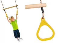 Place zabaw - Huśtawka Trapez Gimnastyczny dla Dzieci JF żółty - miniaturka - grafika 1