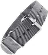 Akcesoria do smartwatchy - Nylonowy pasek do zegarka szary parciany - 18 mm - miniaturka - grafika 1