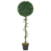 Sztuczne drzewka - vidaXL Sztuczne drzewko laurowe z doniczką, zielony, 130 cm - miniaturka - grafika 1