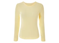 Koszulki i topy damskie - esmara® Koszulka z długim rękawem damska (Żółty, M(40/42)) - miniaturka - grafika 1