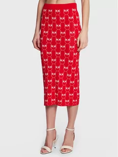 Pinko Spódnica ołówkowa 100211 A0IS Czerwony Slim Fit - Spódnice - miniaturka - grafika 1