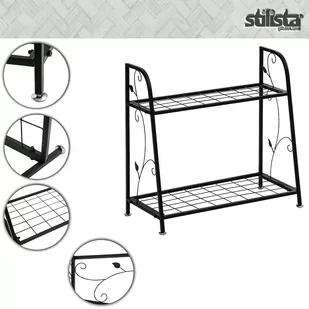 KWIETNIK METALOWY STOJAK NA KWIATKI CZARNY LOFT - Pozostałe ozdoby ogrodowe - miniaturka - grafika 3
