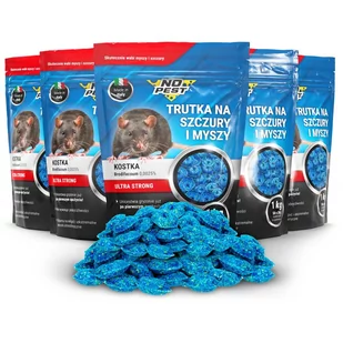 Trutka Na Szczury I Myszy 5Kg No Pest Kostka Brodifakum Substancja Trucizna Środek Na Myszy Szczury Gryzonie - Zwalczanie i odstraszanie szkodników - miniaturka - grafika 1