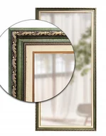 Lustra - Lustro w stylowej w zielonej złotej ramie 140x50 odpornej na wilgoć u58 - miniaturka - grafika 1