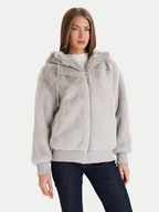 Płaszcze damskie - Guess Futro W5BL66 W3890 Szary Regular Fit - miniaturka - grafika 1