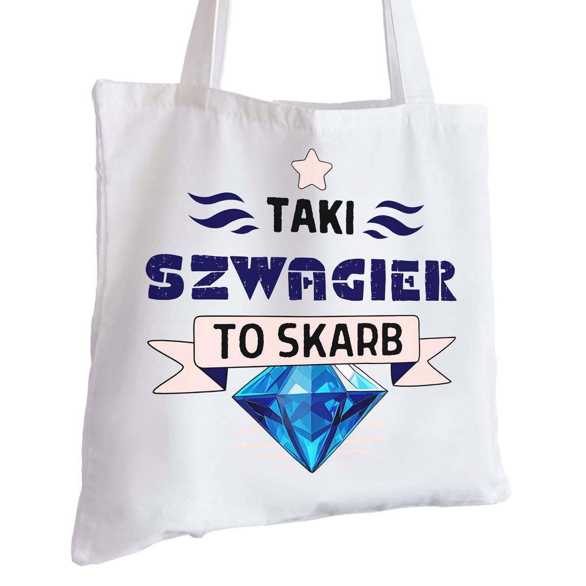 Torba Bawełniana biała dla Szwagra Na Prezent ekologiczna Trwały Nadruk
