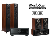 Kino domowe - Yamaha RX-V6A (czarny) + Debut Reference F5 (czarny/drewno) + B6 (czarny/drewno) + C5 (czarny/drewno) - miniaturka - grafika 1