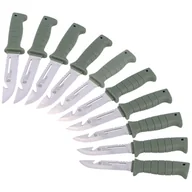 Noże - Zestaw 10 szt noży Eyeson by Lindbloms Hunting/Fishing Knife Green Stainless (VT-333x10) - miniaturka - grafika 1
