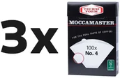 Akcesoria i części AGD - Zestaw: 3x Moccamaster filtry papierowe nr 4 - miniaturka - grafika 1