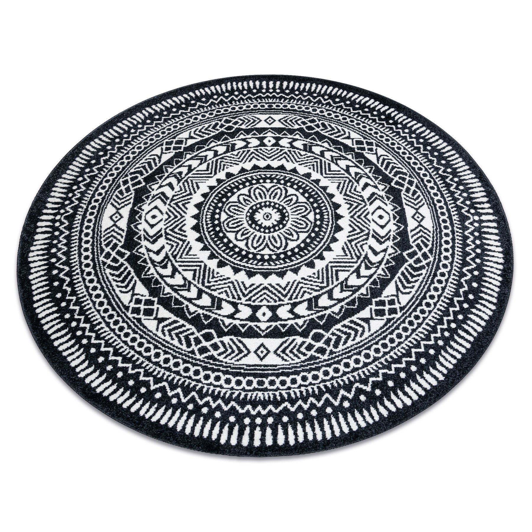 Dywan FUN Napkin serweta koło - czarny koło 160 cm