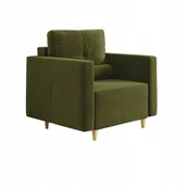 Fotele - Fotel skandynawski RUNE pikowany wodoodporny - miniaturka - grafika 1