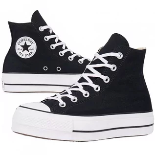 Trampki damskie - Converse buty trampki damskie czarne wysokie platforma 560845C 39,5 - grafika 1