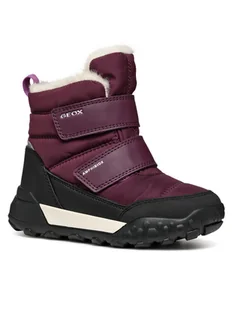 Geox Śniegowce J Trekkyup Girl B Ab J46M7B 0FU50 C7005 D Bordowy - Buty dla dziewczynek - miniaturka - grafika 1