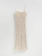 Sukienki - Reserved - Sukienka z cekinami - srebrny - miniaturka - grafika 1