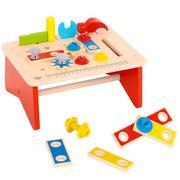 Mały majsterkowicz - Tooky Toy TOOKY TOY Drewniany Stół Warsztatowy z Narzędziami TL722 - miniaturka - grafika 1