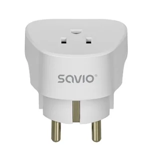 SAVIO ADAPTER PODRÓŻNY, GNIAZDO US – WTYK EU AP-01 - Złącza, przejściówki, adaptery - miniaturka - grafika 1
